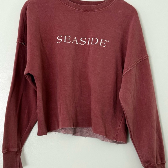 Seaside Burgundy Cropped pullover - Picture 1 of 1